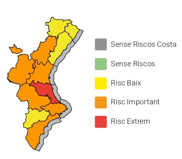 Benidorm, en avís taronja per calor extrema este dilluns dins de l’onada de calor